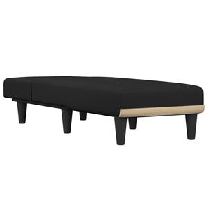 vidaXL Chaise longue stof zwart