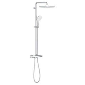 Grohe Tempesta Cube System 250 Cube douchesysteem m. douchethermostaat, aquadimmer HOH=15cm, hoofdd. 1 straalsoort, handd. 2 straalsoorten chroom 26689001