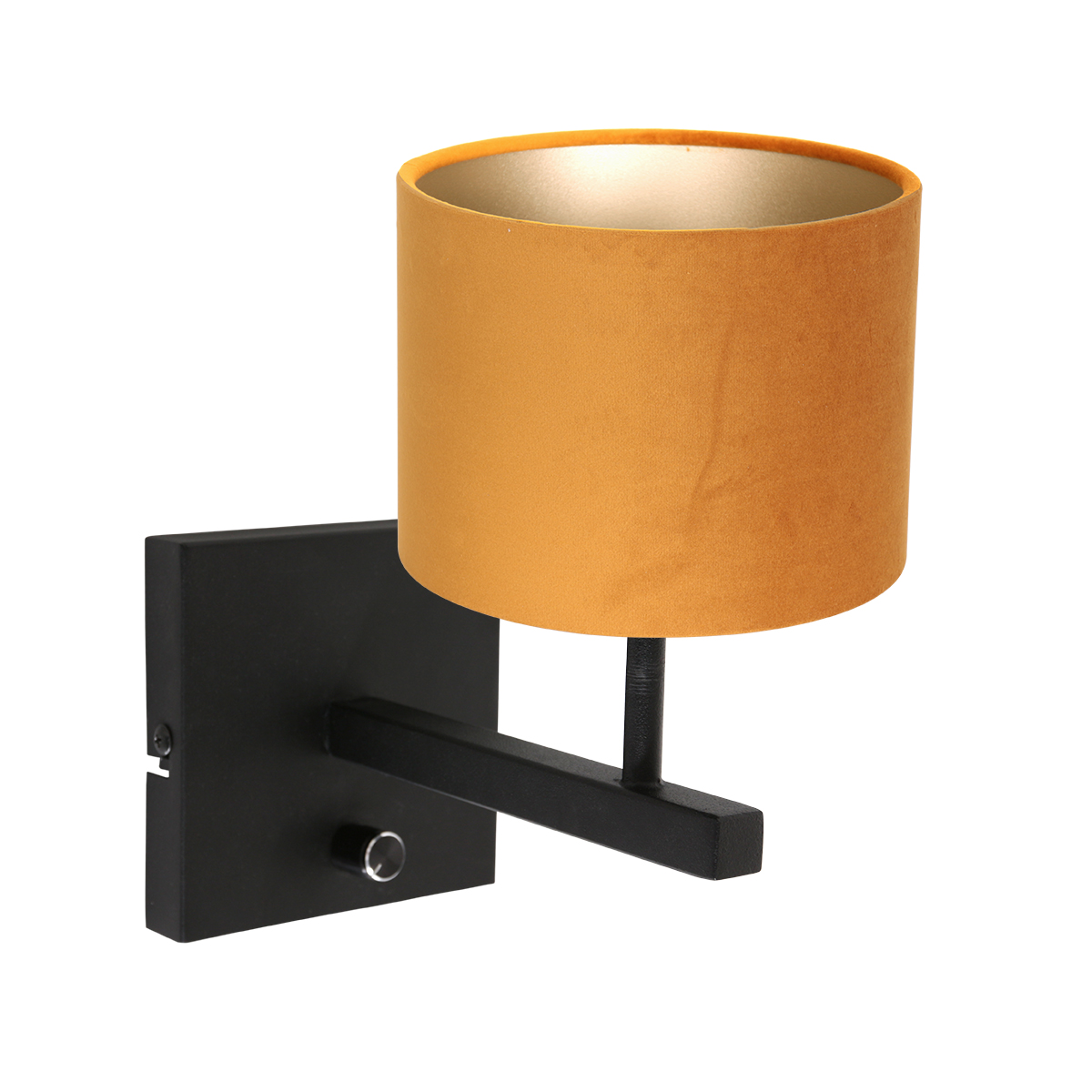 Steinhauer Wandlamp Prestige chic | 1-lichts |Ø 30 cm | kantelbaar | zwart goud