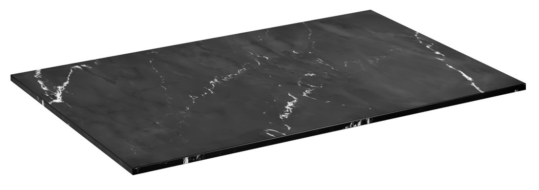 Sapho Skara wastafelblad solid surface 70cm zwart