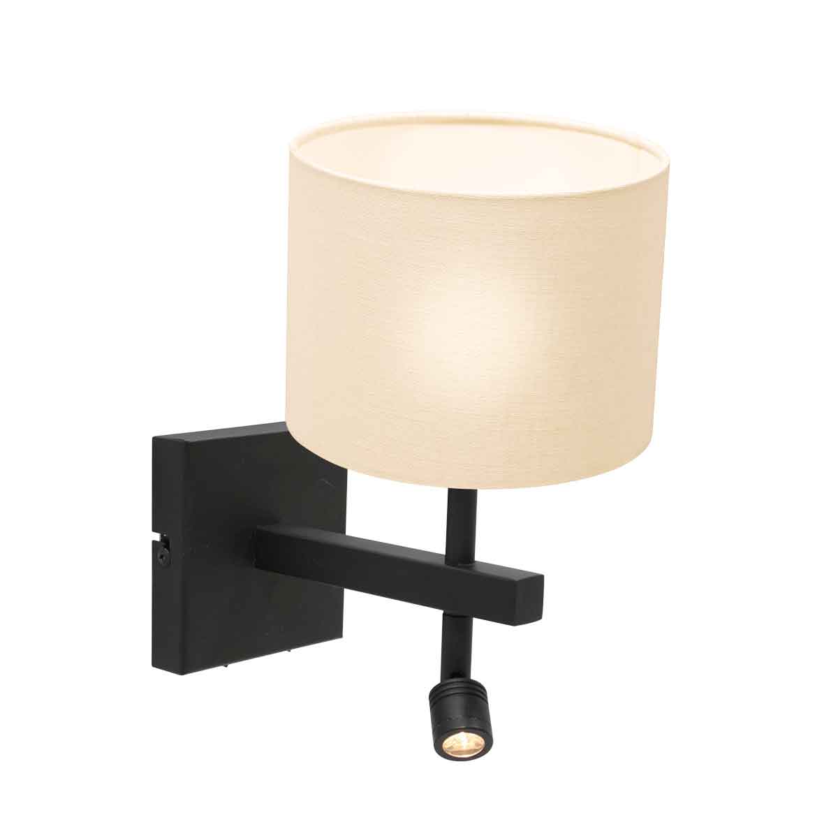Steinhauer Wandlamp Stang | 2 lichts | draai- en kantelbaar | 20x25x27 cm | zwart&wit