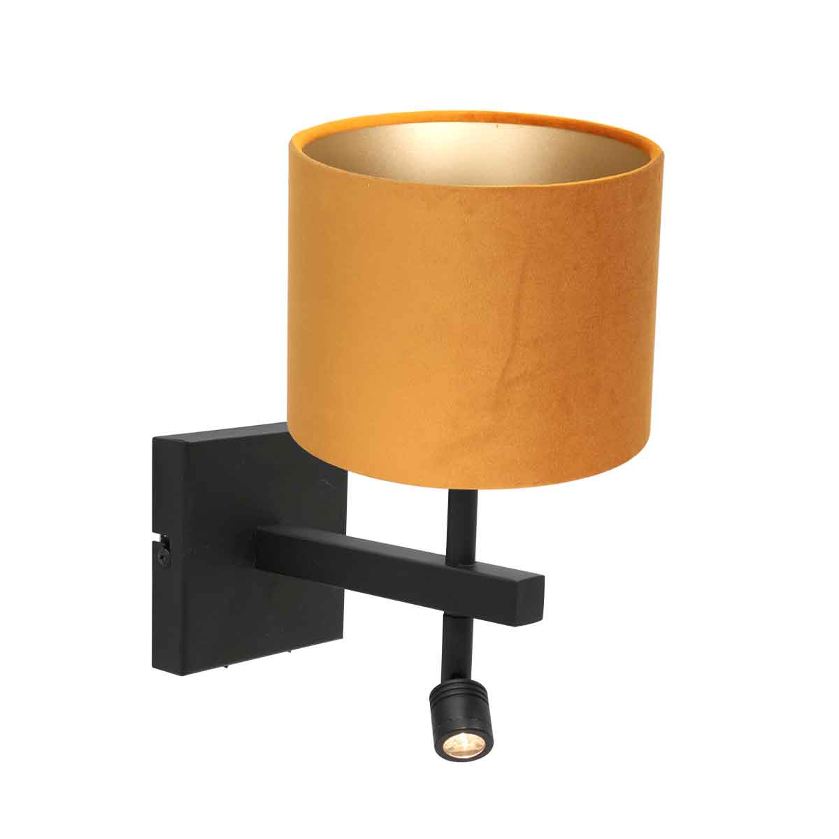 Steinhauer Wandlamp Stang | 2-lichts | draai-&kantelbaar | 20x25x27 cm | goud zwart