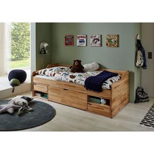 Relita Funktionsbett "Levi", mit Rollrost, Schubladen und Fächern