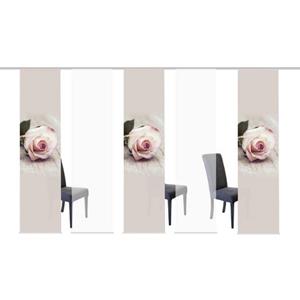 HOME WOHNIDEEN Paneelgordijn ROSIES HxB: 245x60, inclusief bevestigingsmateriaal (5 stuks)