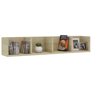 vidaXL Cd-wandschap 100x18x18 cm spaanplaat sonoma eikenkleurig