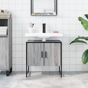 vidaXL Wastafelkast 60x33x60 cm bewerkt hout grijs sonoma eikenkleurig