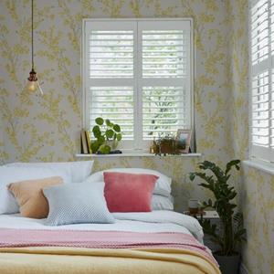 LAURA ASHLEY Vliestapete "Forstyhia", gemustert, FSC zertifiziert, mit lebhaftem Druck, 10 Meter Länge