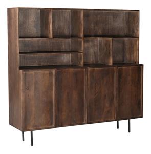 Livingfurn Wandkast Elan Mangohout, 180cm - Bruin