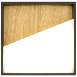 ECO-Light 9360M WO VISTA LED-Deckenleuchte LED 37W Holz, Schwarz