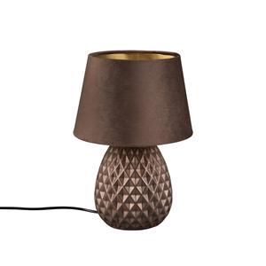 BES LED LED Tafellamp - Trion Aroniz - E27 Fitting - Rond - Bruin - Keramiek