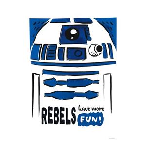 Komar Vlies Op Frame Star Wars Wit En Blauw - 40 Cm X 60 Cm - 612821