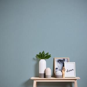 Livingwalls Behang Effen Blauw - 53 Cm X 10,05 M - As-377027
