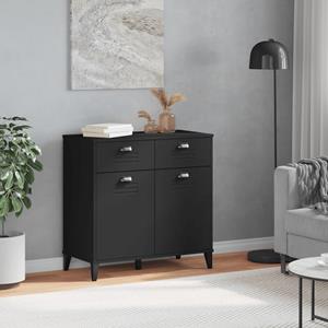 vidaXL Dressoir VIKEN 80x40x80 cm massief grenenhout zwart