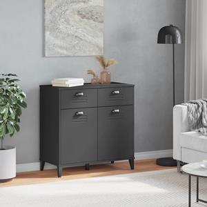 vidaXL Dressoir VIKEN 80x40x80 cm massief grenenhout antracietgrijs