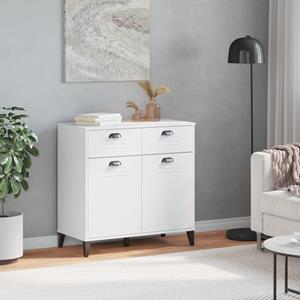 vidaXL Dressoir VIKEN 80x40x80 cm massief grenenhout wit
