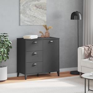 vidaXL Dressoir VIKEN 80x40x80 cm massief grenenhout antracietgrijs