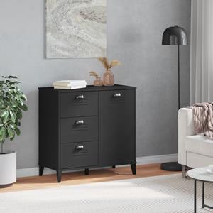 vidaXL Dressoir VIKEN 80x40x80 cm massief grenenhout zwart