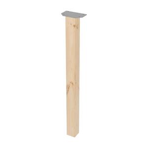 Furniture Legs Europe Vierkanten vuren houten meubelpoot 72 cm (set van 4)