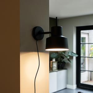 QAZQA Smart wandlamp zwart incl. Wifi A60 - Chappie