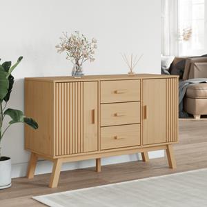 vidaXL Dressoir OLDEN 114x43x73,5 cm massief grenenhout bruin