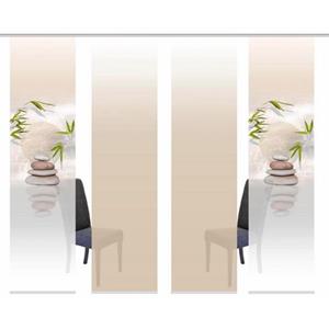 HOME WOHNIDEEN Paneelgordijn BUDA HxB: 245x60, inclusief bevestigingsmateriaal (4 stuks)