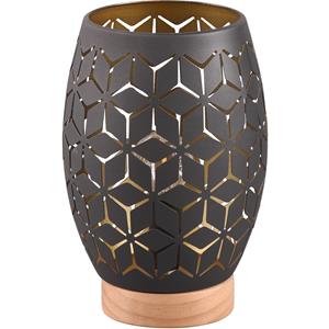 BES LED LED Tafellamp - Tafelverlichting - Trion Dabi - E27 Fitting - Rond - Zwart/Goud - Metaal