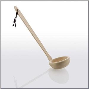 Houten saunalepel 40cm recht model