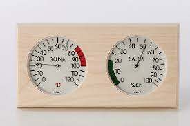 Hygro- en Thermometer in houten kader