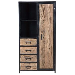 I-Catchers Raw gerecycled hout slaapkamer kast 90x35x176 cm