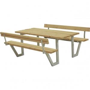 Trendyard ThermoWood Picknicktafel Stalen Frame Wega 2 Rugleuningen