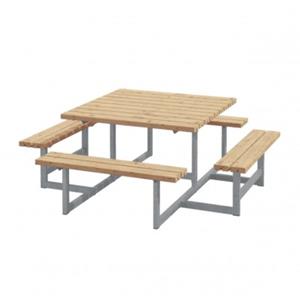 Trendyard ThermoWood Picknicktafel Vierkant Blokhus