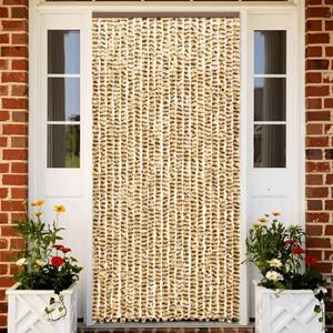 VidaXL Vliegengordijn 100x200 cm chenille beige en bruin