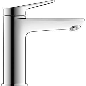 Duravit Wave Wastafelmengkraan - m-size - eengreeps - zonder waste - voorsprong 12.2 cm - chroom glans wa1020002010