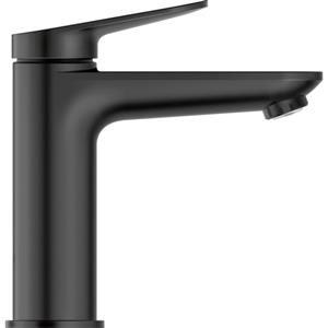 Duravit Wave Wastafelmengkraan - m-size - eengreeps - zonder waste - voorsprong 12.2cm - zwart mat wa1020002046