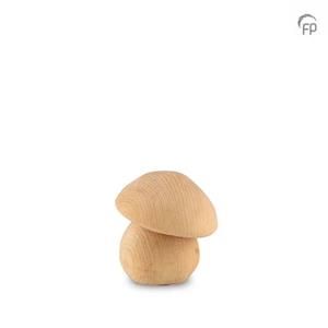 Urnwebshop Grenenhouten Miniurn Paddestoel Naturel (0.05 liter)