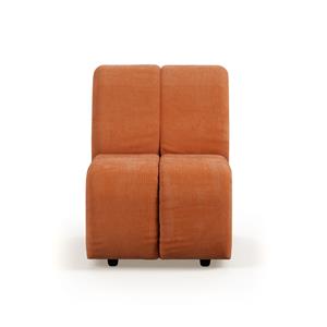 HKliving-collectie Wave bank: element midden klein corduroy rib dusty orange