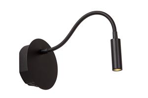 Lucide JOLIJN - Oplaadbare Bedlamp - Accu/Batterij - Ø 11 cm - LED - 1x2W 3000K - Magnetisch - Zwart