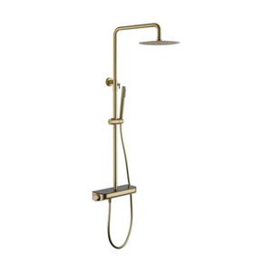 Luzzo Varese Regendouche Thermostaat Met Planchet -brushed Brass