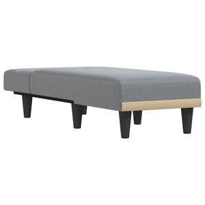 vidaXL Chaise longue stof lichtgrijs