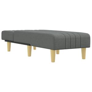 vidaXL Chaise longue stof donkergrijs