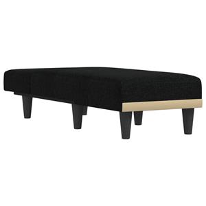 vidaXL Chaise longue stof zwart