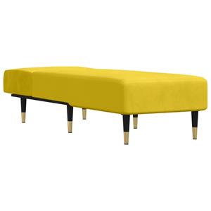 vidaXL Chaiselongue Chaiselongue Gelb Samt, 1 Teile