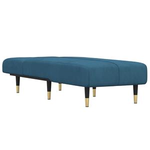 vidaXL Chaise longue fluweel blauw