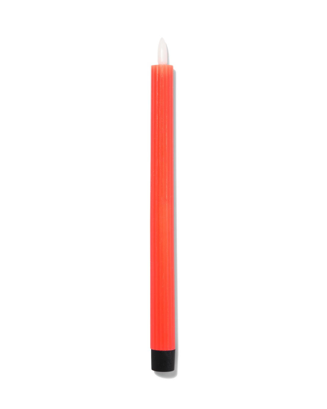 HEMA LED Ribbel Kaars Met Wax Ø2.3x28.3 Fluo Oranje