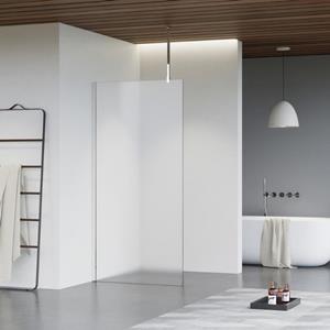 Fortifura Galeria inloopdouche - 80x200cm - mat glas - plafondarm - chroom SW797925/SW797904/SW804541