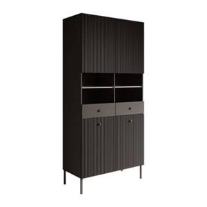 Meubella Vitrinekast Vermont - Antraciet - 90 cm