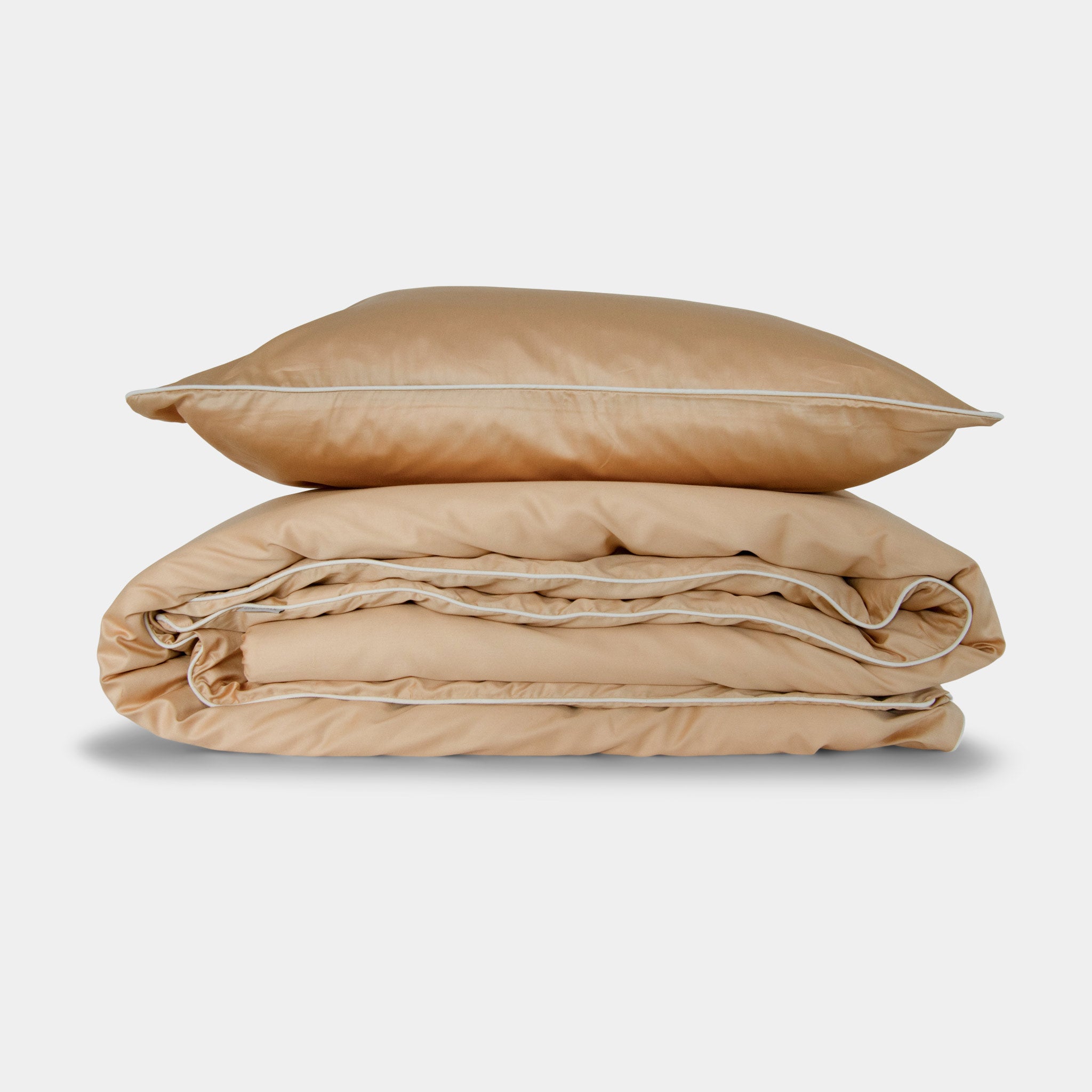 Homehagen Cotton sateen Bedding set- Khaki - 60x63 / 140x200