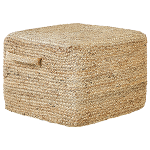 BELIANI Poef jute naturel 45 x 45 x 30 cm DHADAR