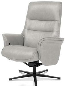 Lotis relaxfauteuil + poef/hocker - lichtgrijs