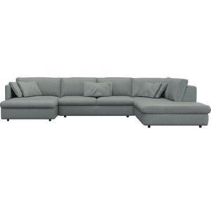 FLEXLUX Zithoek Lovane, U-vorm, comfortabel en comfortabel Zacht en zeer comfortabel, grote zitdiepte op koudschuim, inclusief sierkussen